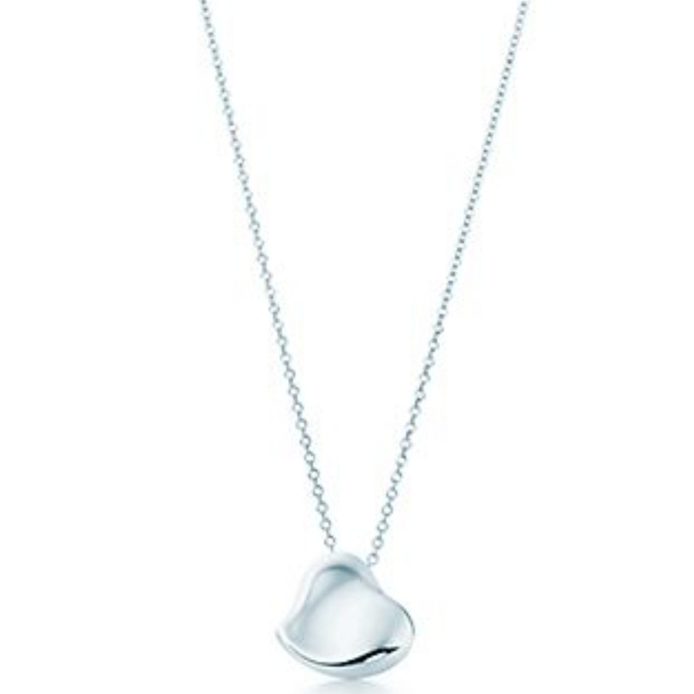 Tiffany & Co. 925 16" Silver Necklace & heart pendant with dust bag